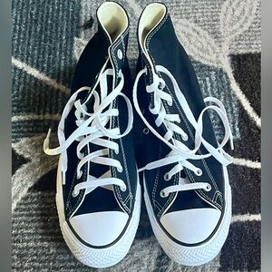Black High-Top Converse with White Laces